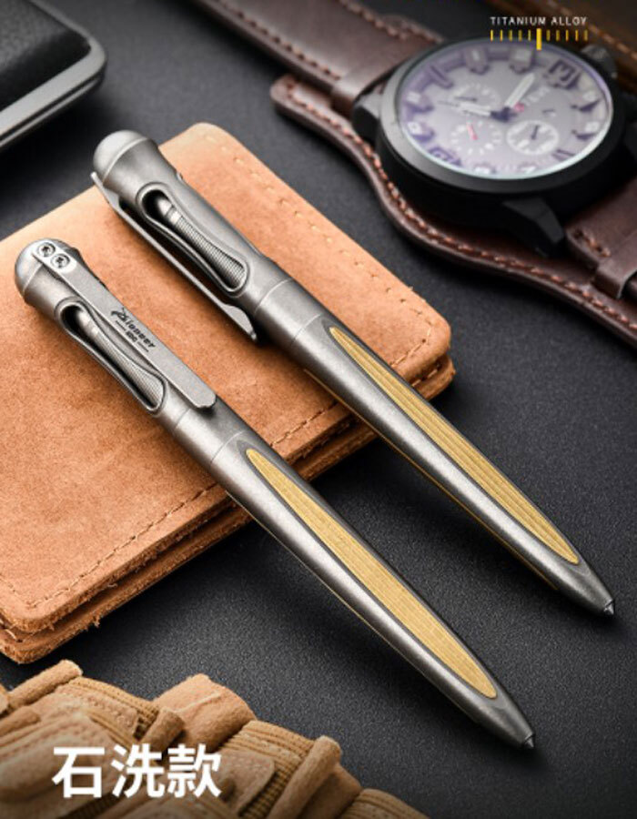 Practical Titanium Pocket Ballpoint Pen Signaturing Working Outdoor EDC Pen