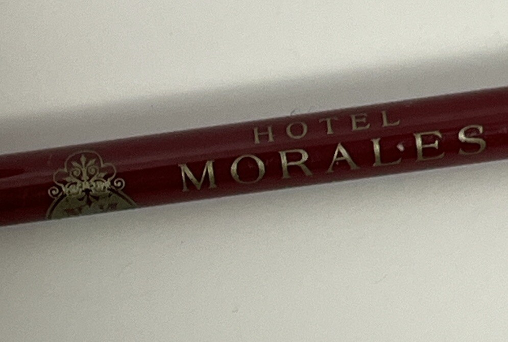 Historical Colonial Mexico Hotel Ballpoint Stick Pen Cap Morales Guadalajara