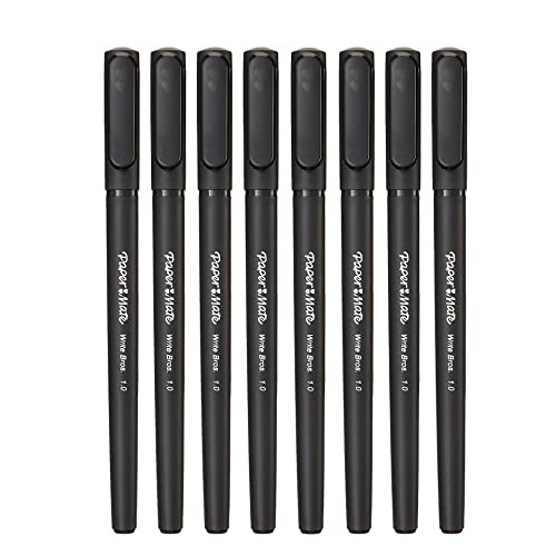 Paper Mate Write Bros Ballpoint Stick Pens, Black Ink, 1mm Medium Point, 8 Pack