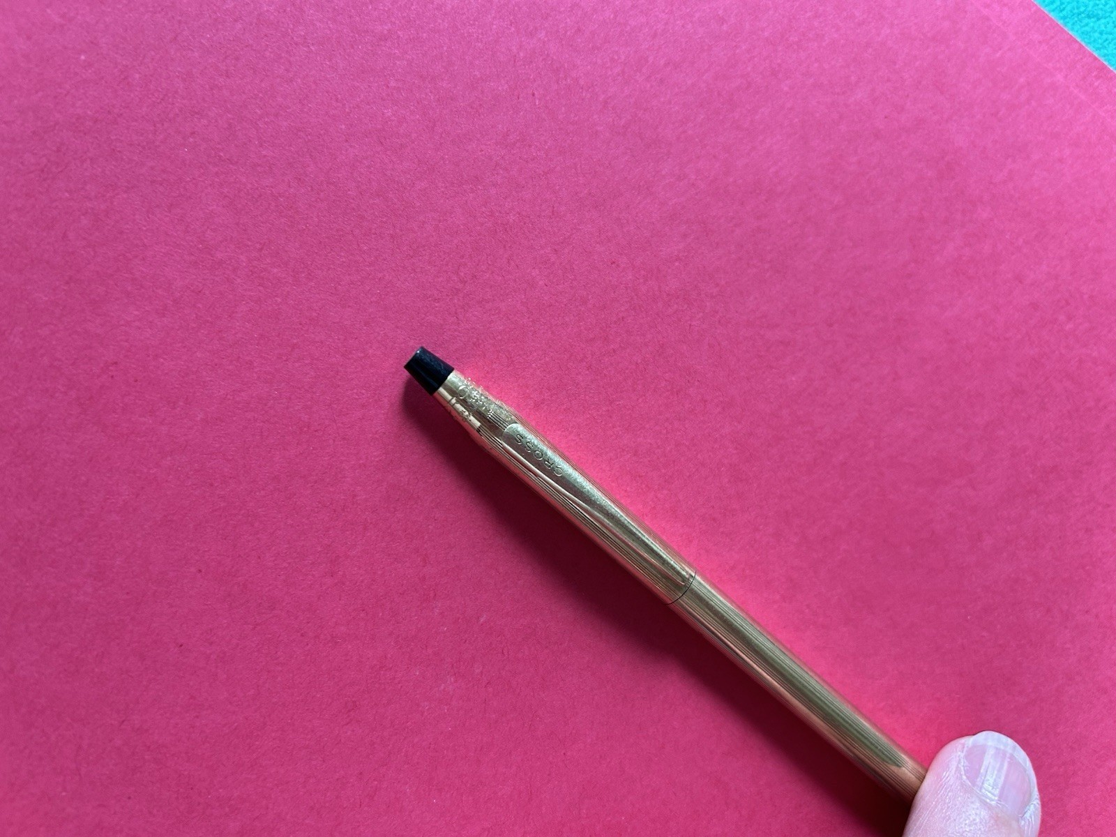 Cross Gold Retractable Click Ballpoint Pen, GOLD FILLED 1/20 10K, Pocket Clip