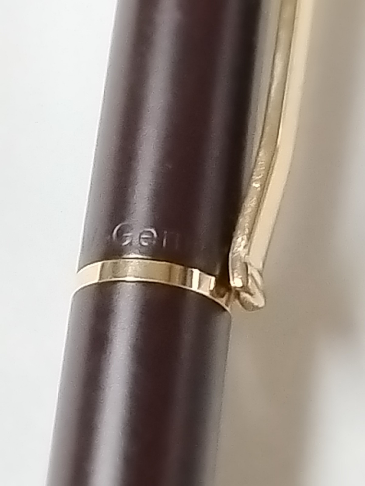 VTG Élysée Line 60 Ballpoint Pen Chocolate Brown Gold Trim-Omega Log-Germany #84