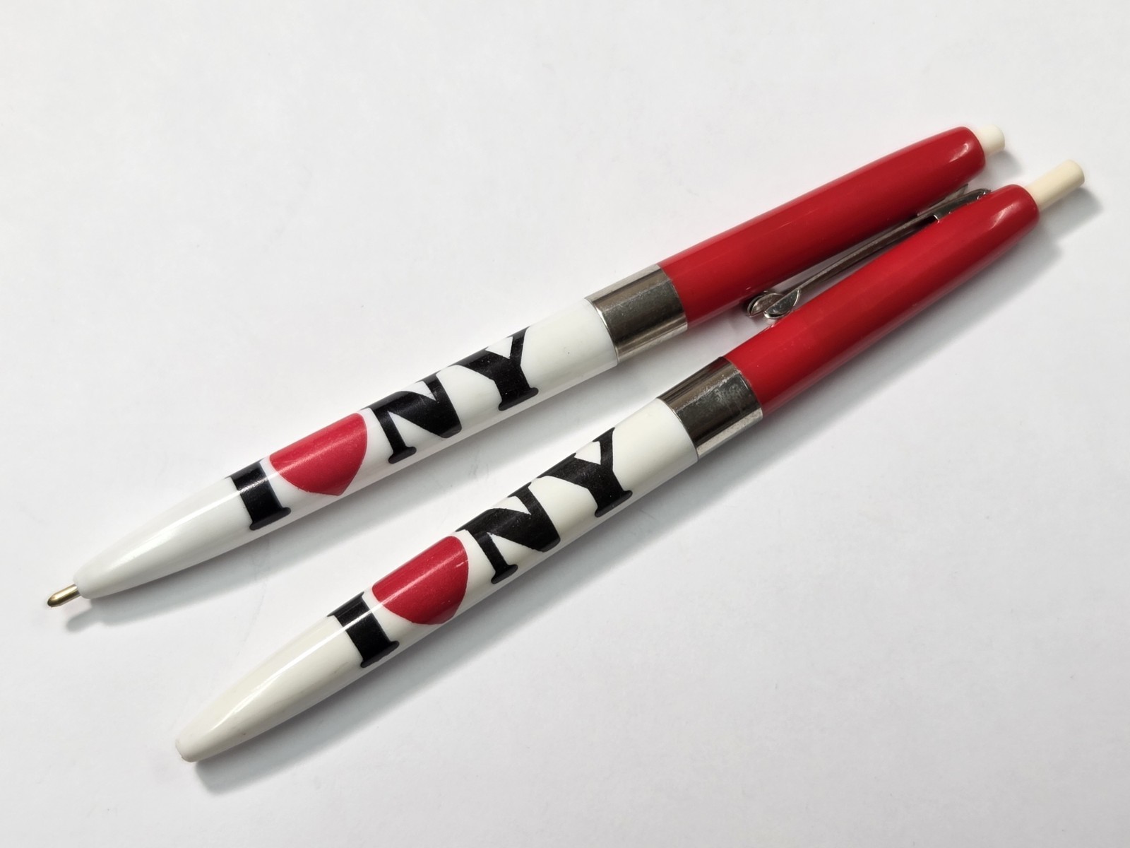 2 Vintage ballpoint pens I love NY «TELSTAR» and «USA»