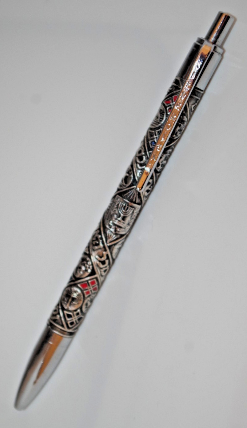 L5 VTG 925 ENAMEL STERLING SILVER BALLPOINT PEN SILVEROLEX 12 Tribes of Israel