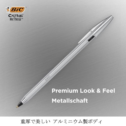 BIC Cristal Re’new Ballpoint Pen CRBLK-3P 1.0mm with 2 Refills New Japan FS