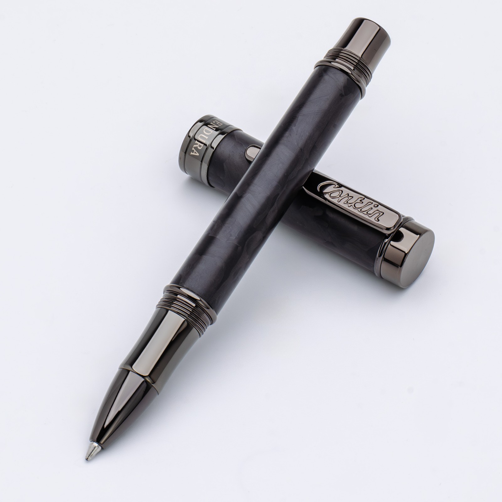 Conklin Endura Rollerball Pen in Forged Carbon Fiber with Gunmetal Trim – NEW
