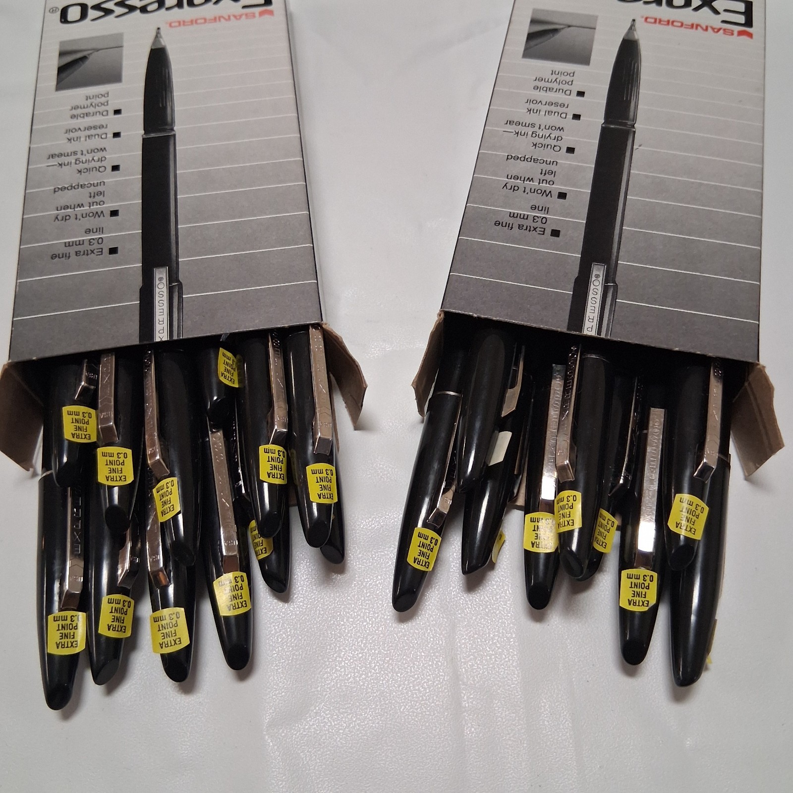 Lot 43 Sanford Expresso Extra Fine Polymer Point Pens Black 0.3 mm (Most Work)
