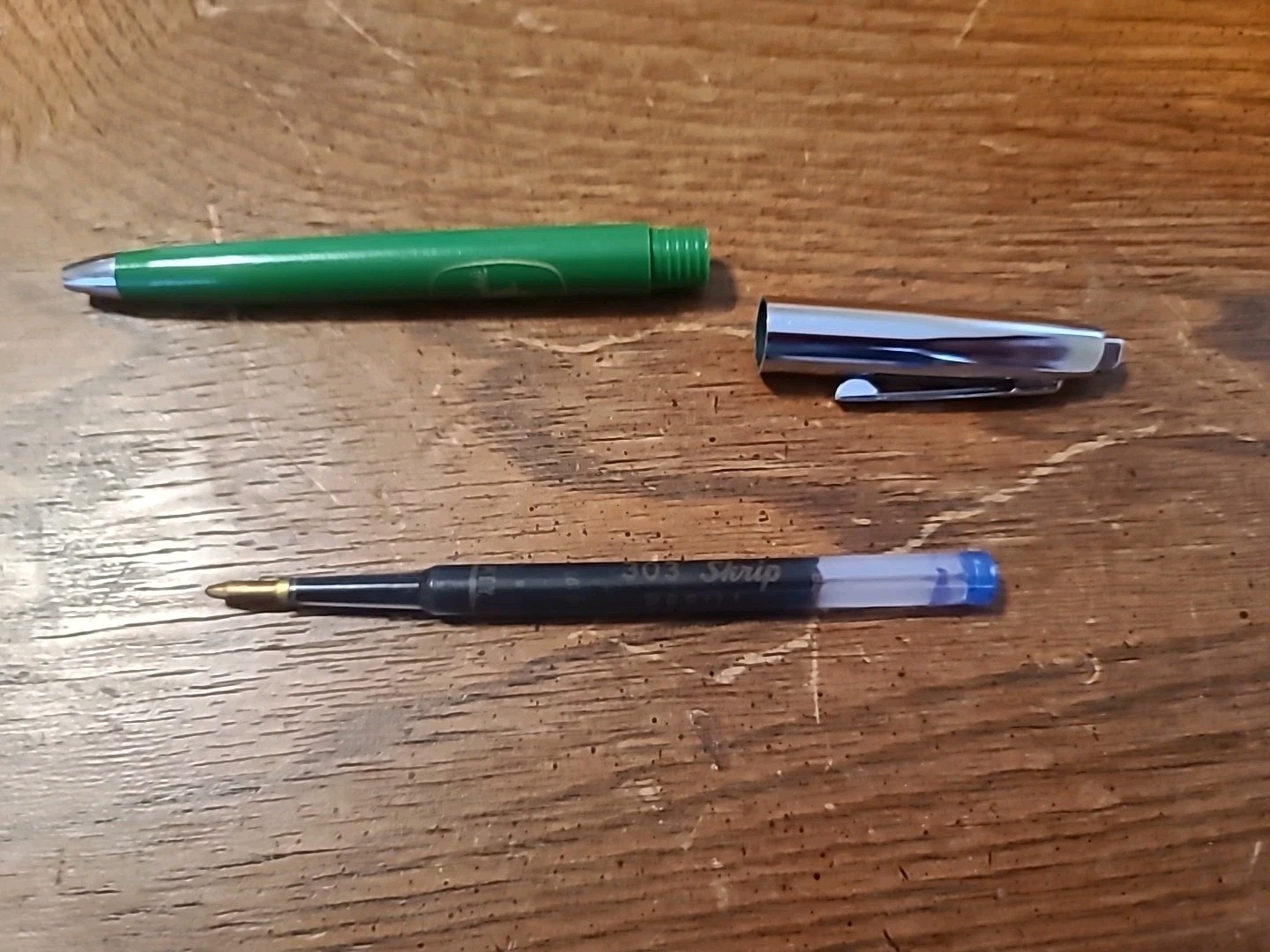 Vintage 1950s SCHEAFFER’S Brand JOHN DEERE Clicker Ballpoint Pen Dried Ink