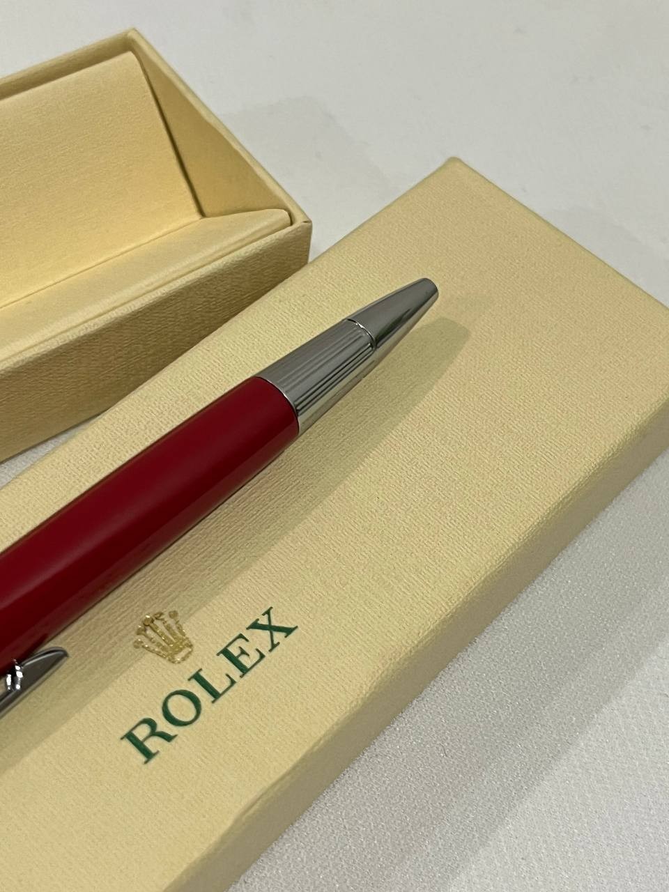 Rolex Red Ruby Oyster Ballpoint Pen 2026 – Full Box – VIP Gift New, Fast Ship