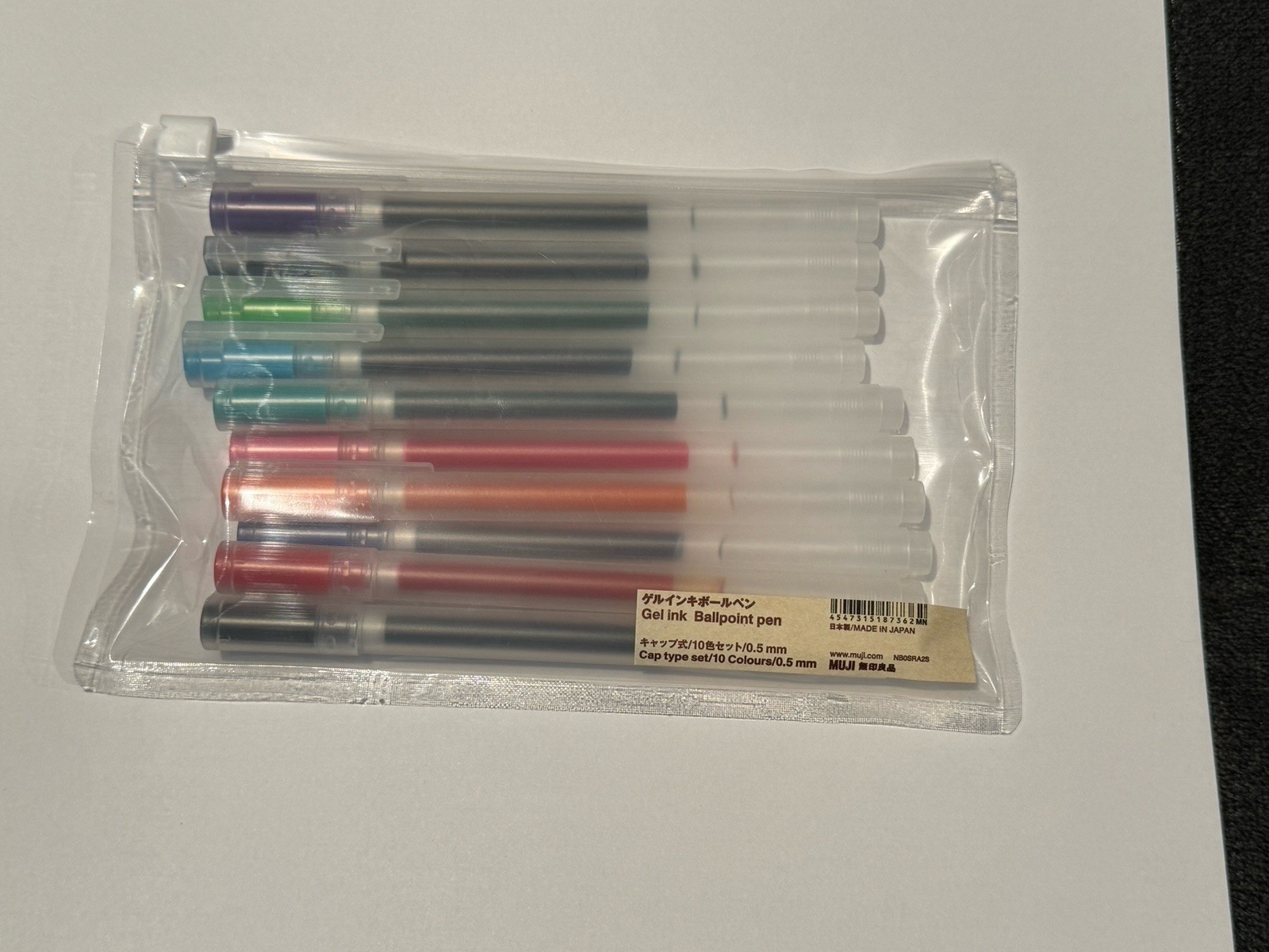 Muji Gel Ink 0.5mm Ballpoint Pen Cap Type – Color
