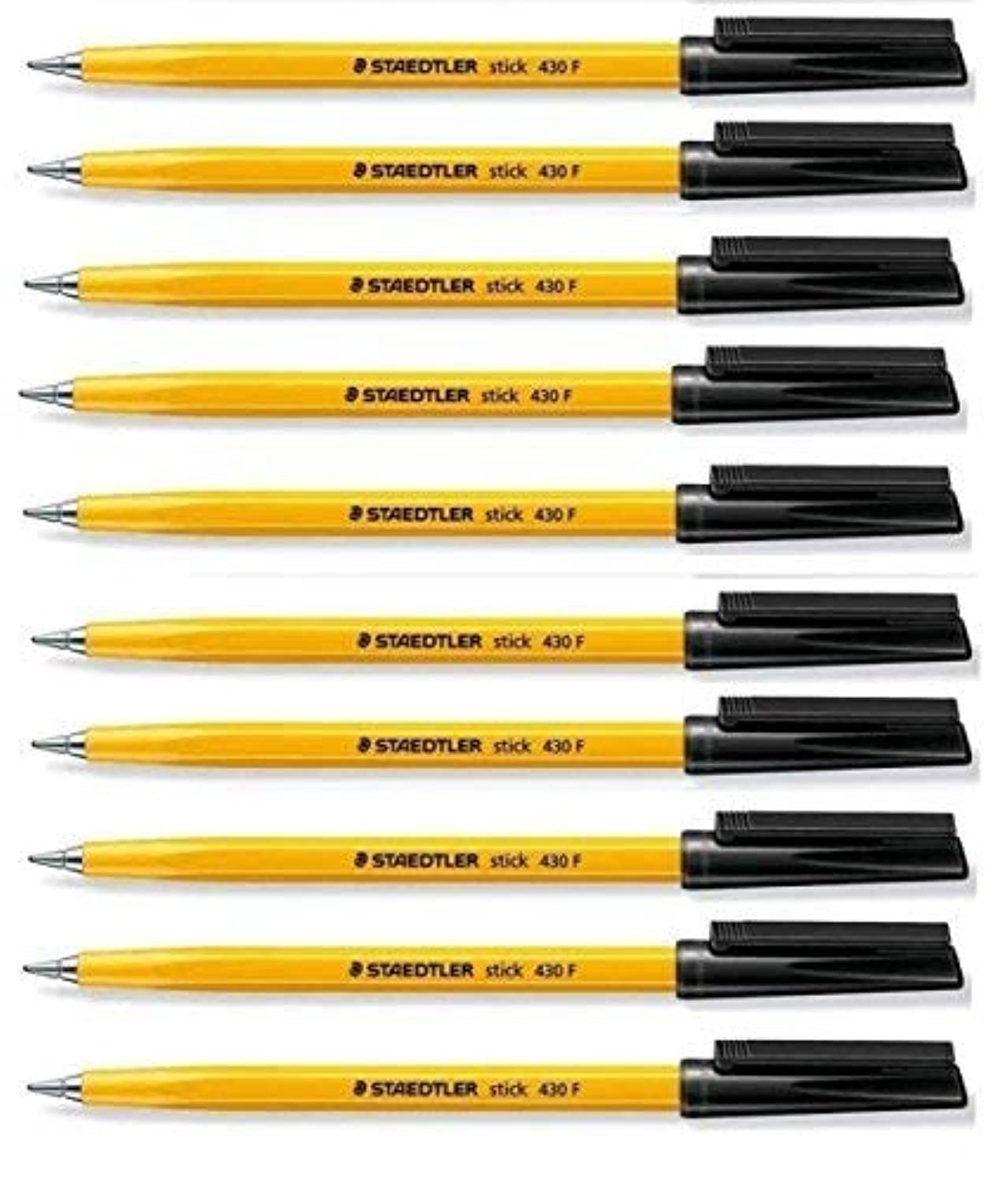 Staedtler Stick 430 Ballpoint Pen Pack of 10 Smooth Writing 0.3mm 0.5mm
