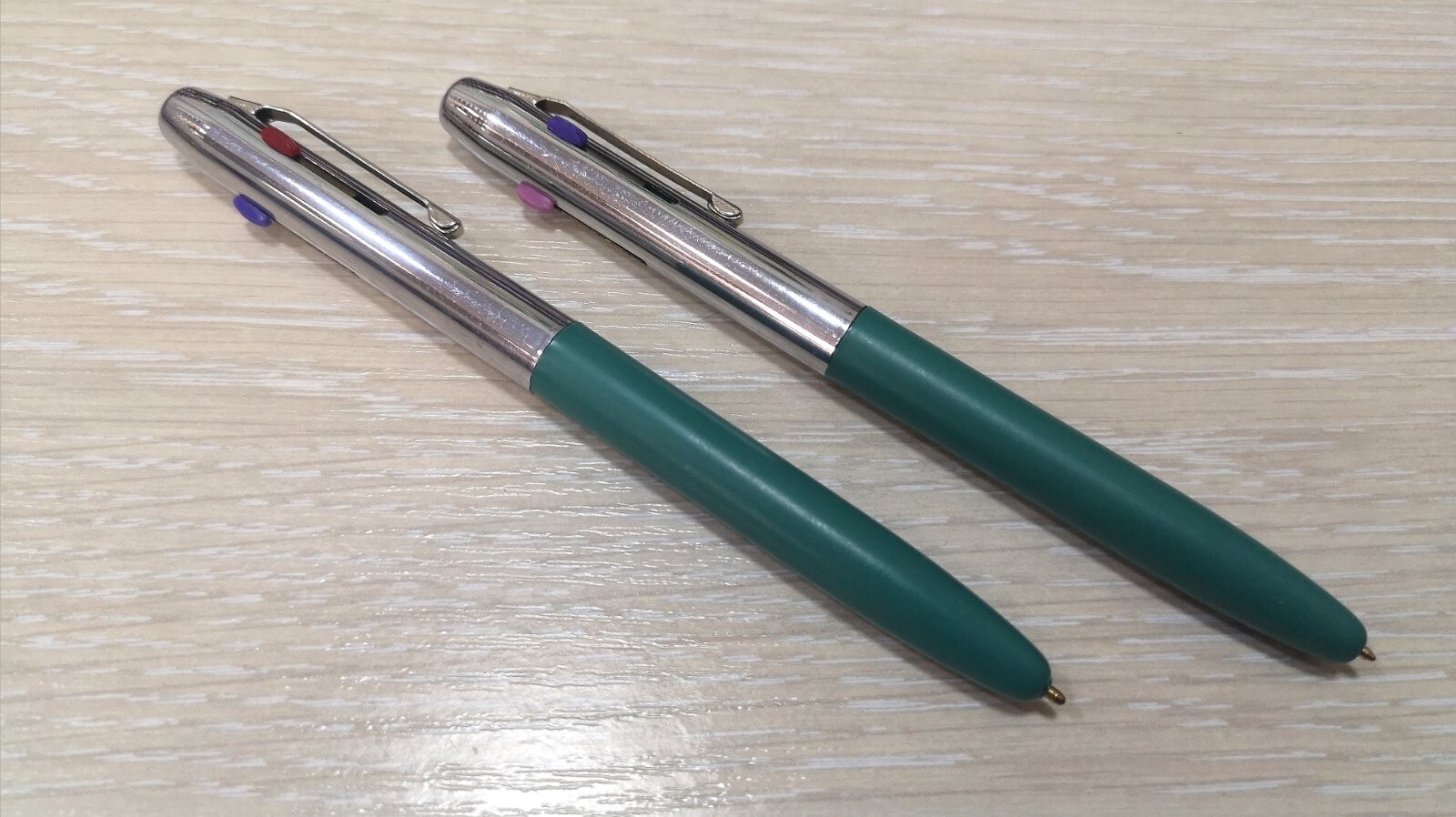 NEW!Vintage Set 2 pcs.USSR Soviet Russian Mechanic Ballpoint Pen 3 Colors