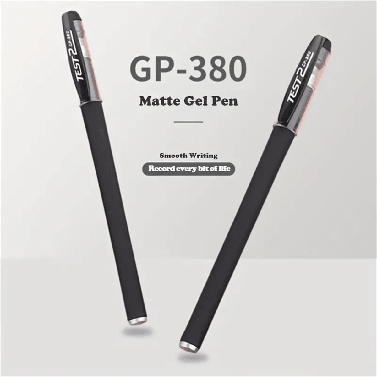 Ballpoint Pens Black Matte Gel Ink Pens Set 0.5mm Extra Fine Tip Smooth Writing