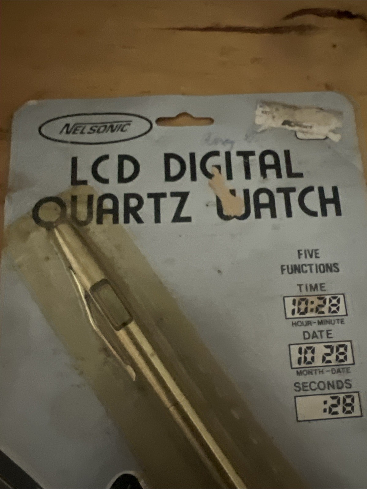 Nelsonic LCD Time Pen Quartz Watch Gold Tone Hong Kong