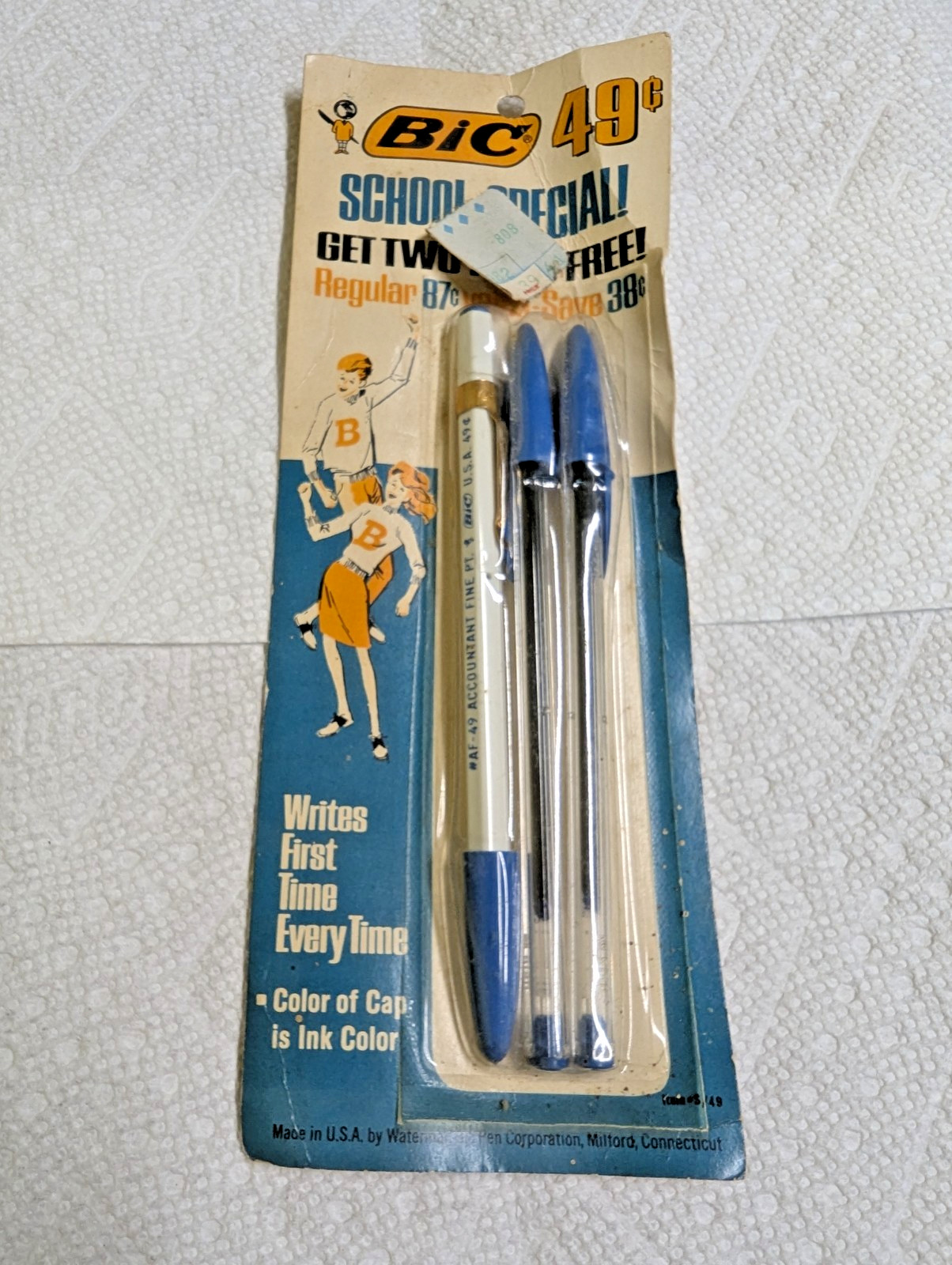 BIC School Special Pen Set 1970s BIC AF-49 + 2 standard New Old Stock WOW