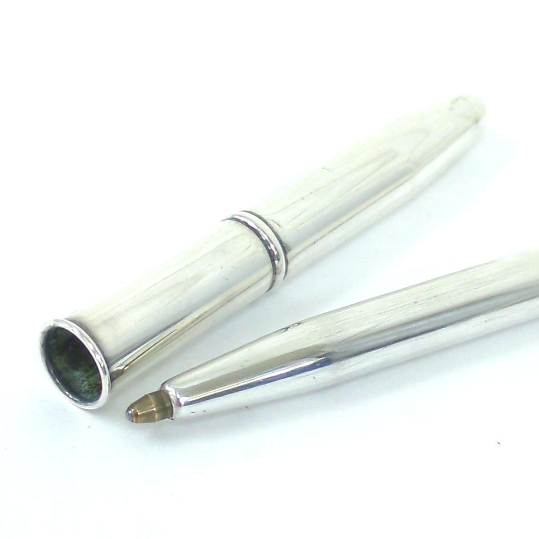 Official Hermes Agenda Mini Ballpoint Pen Silver 925 Size No Ink From Japan