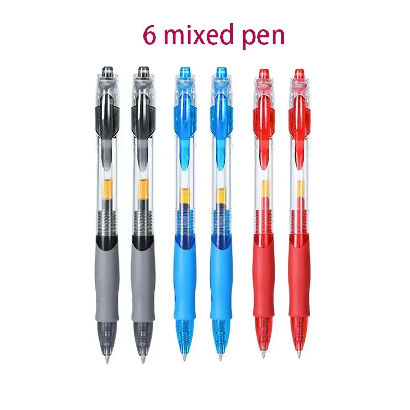13/30pcs Retractable Gel Pens Set Black/Red/Blue Ink Ballpoint for Writing Refil