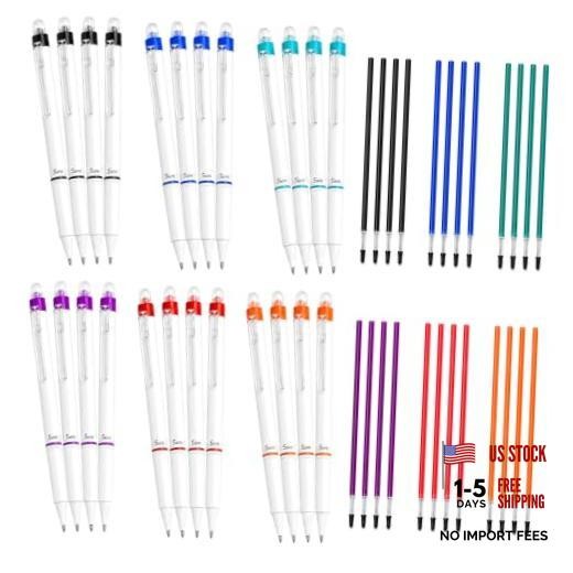 Erasable Gel Pens, 0.7mm Retractable Colored 1 Count (Pack of 24) Multicolor