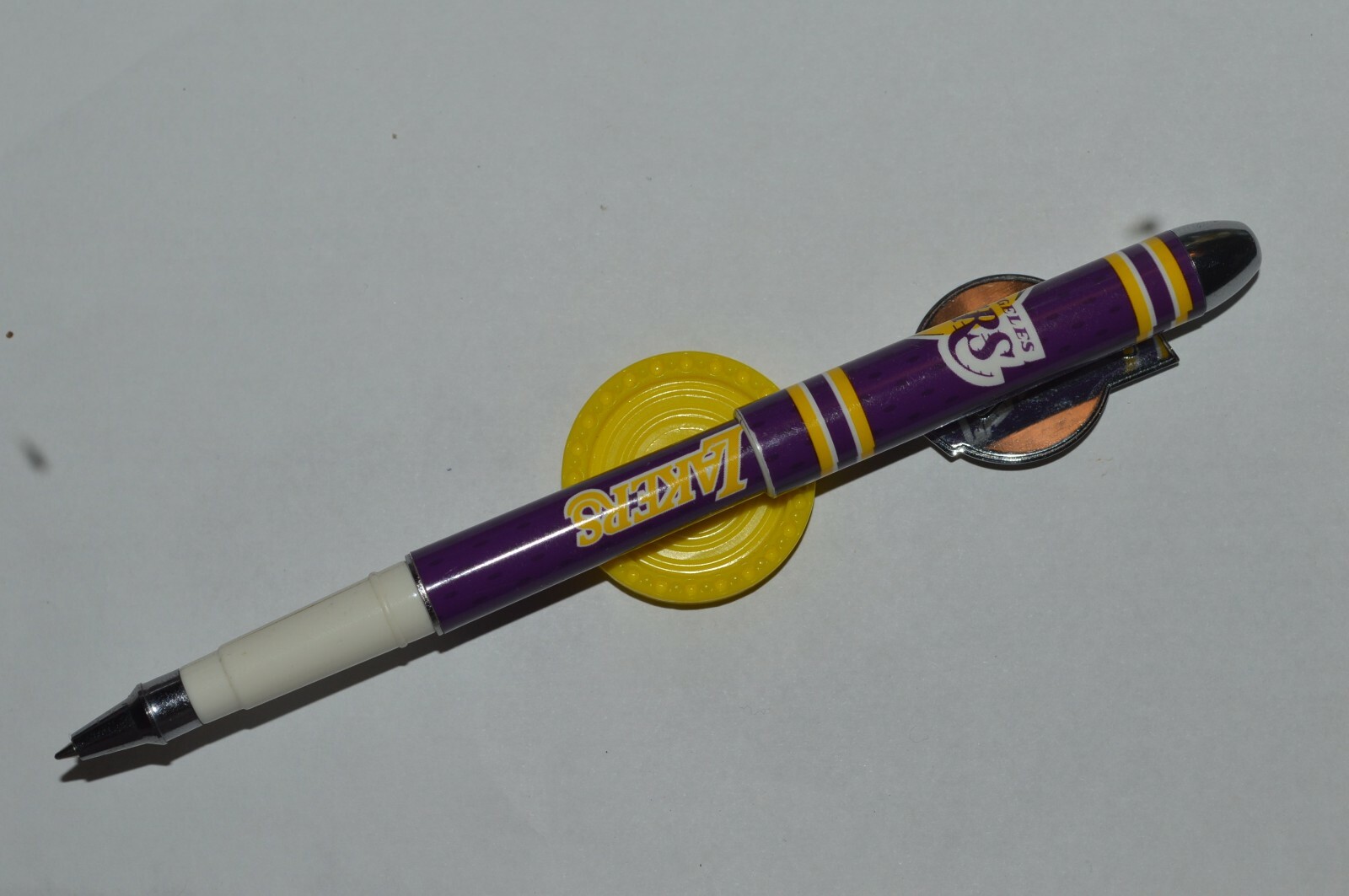 LOS ANGELES LAKERS Ballpoint Pen National Design Purple Used Very Good