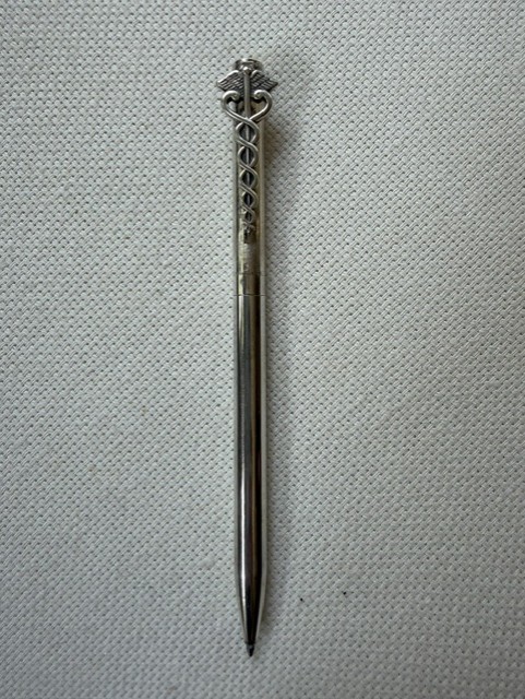 Tiffany & Co. vintage Caduceus medical sterling silver ballpoint pen