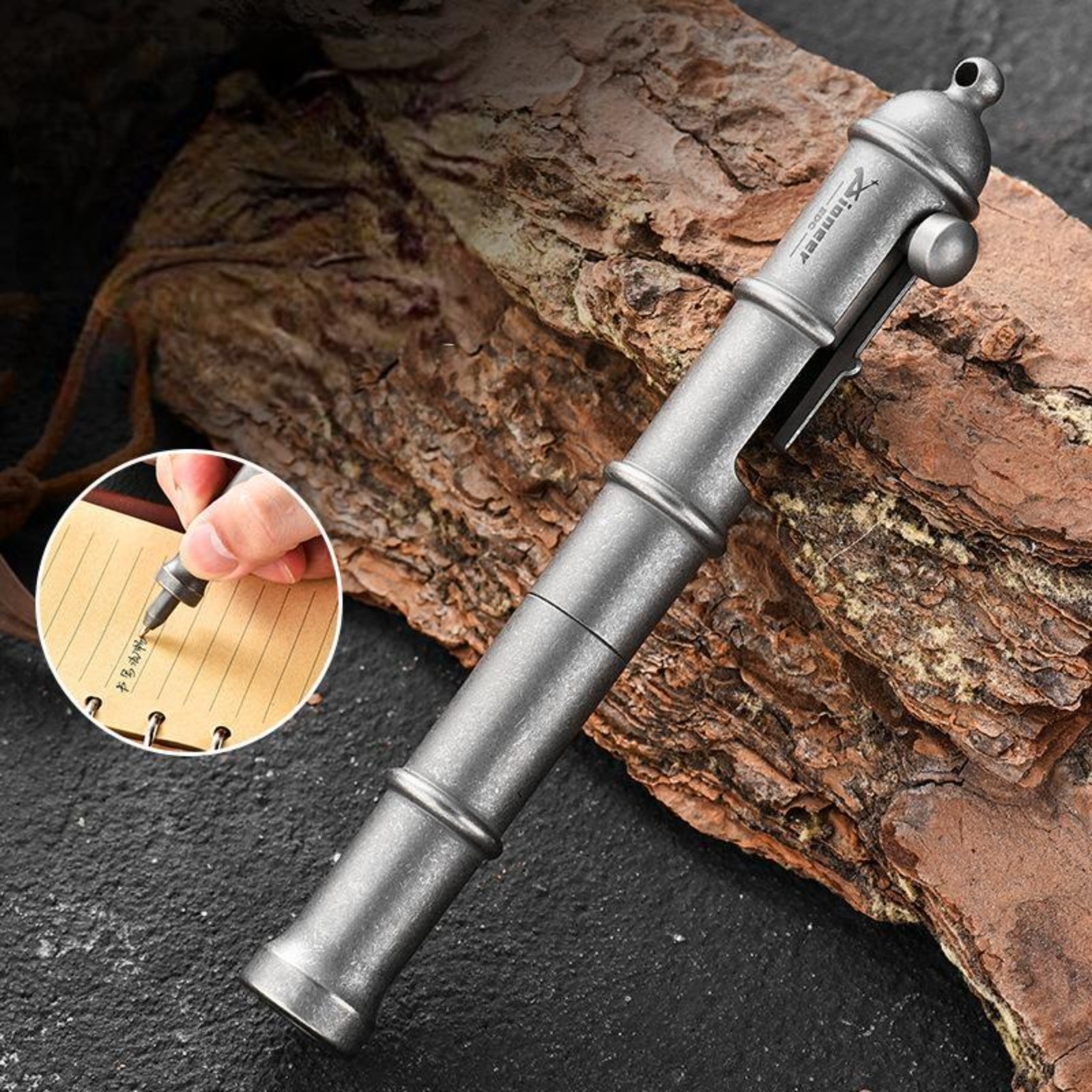 Titanium Ballpoint Pen Bolt Action Signature Writing Pocket Pen EDC Outdoor Gift