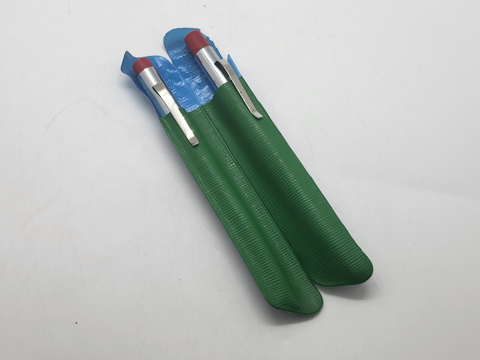 Vintage Soviet ballpoint pens 2 pieces USSR red in metal and plastic cases