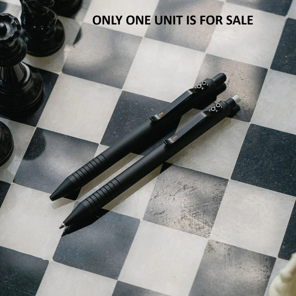 Everyman Grafton Mini Pen Super Matte Black Aluminum w/New Metal Gel Cartridge