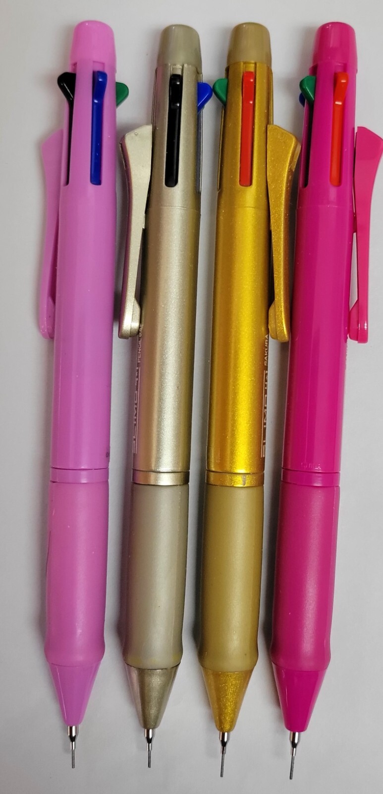 10 Multicolor Pen: 5 In 1 Metal Mechanical Pencil with Four Color Ballpoint Pen