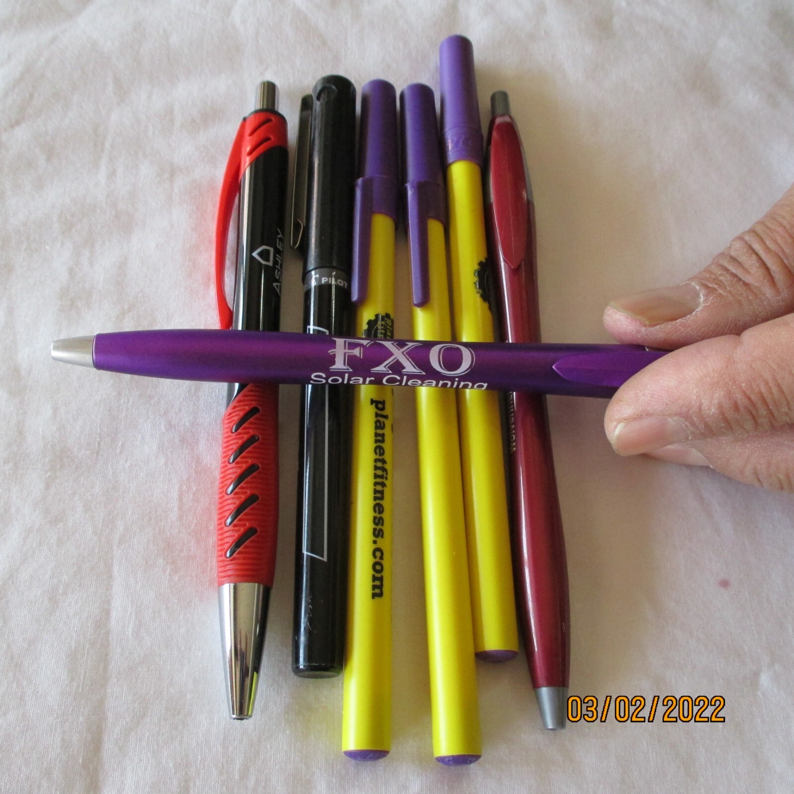 Mixed LOT OF 7 PENS Ball Point Pens Business Advertise Good QUALITY All WORKING