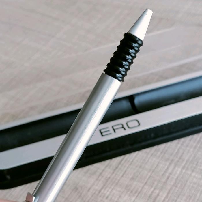 ERO Ballpoint Pen in Brushed Steel with Box Preowned Near Mint VP793