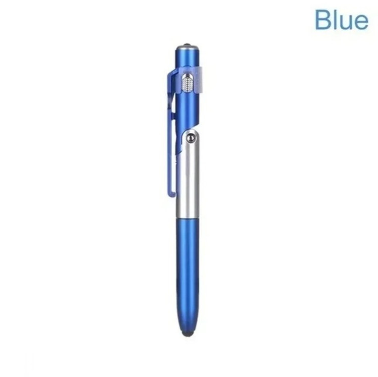 1pc 4 In 1 Multifunction LED Pen Phone Holder Stylus Tool Set Student Stationery