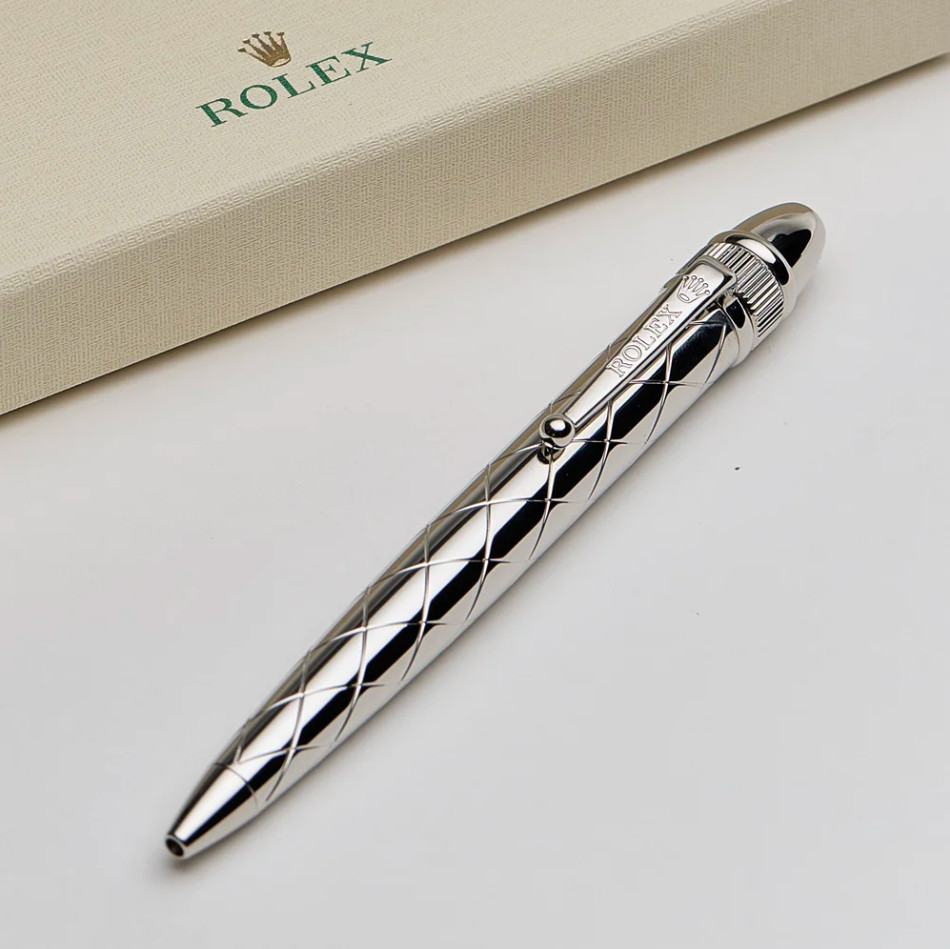 ROLEX VIP Silver Ballpoint Pen w/ Box Rare Executive Collectible Luxury