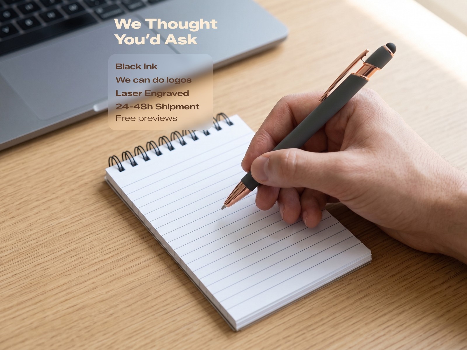 Personalized Business Logo Pens 10-100 Custom pens. Laser engraved.
