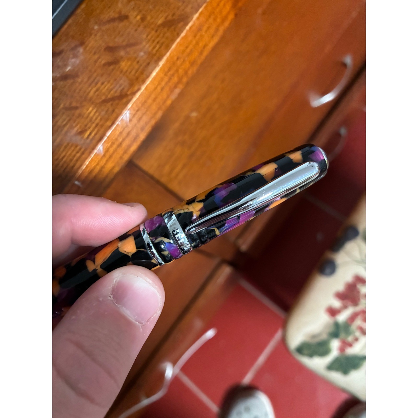 Monteverde Invicta Ballpoint Pen Mosaic Purple Orange Black Schmidt Refill M