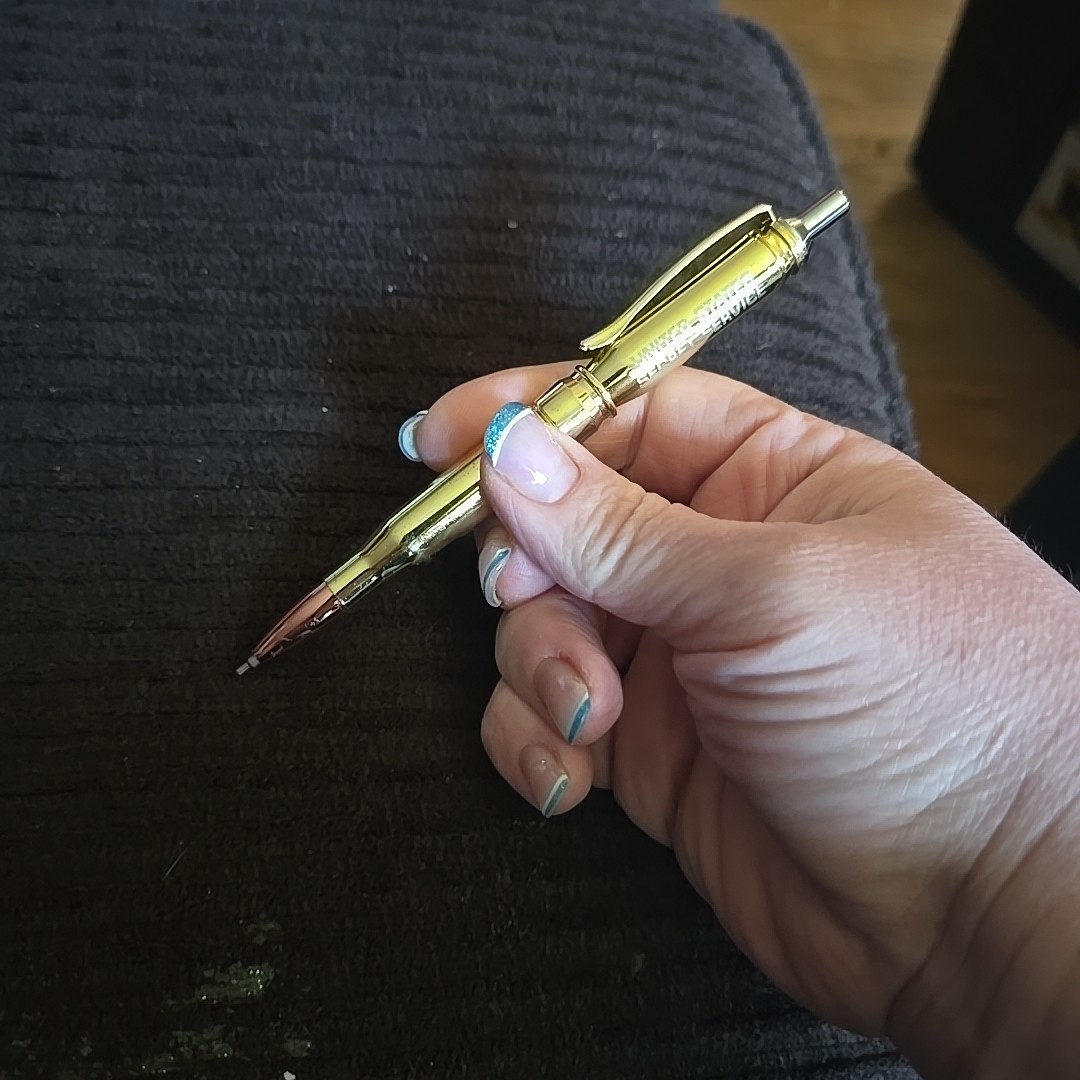 UNITED STATES SECRET SERVICE Bullet Shaped Click Pen Novelty Gift Black INK
