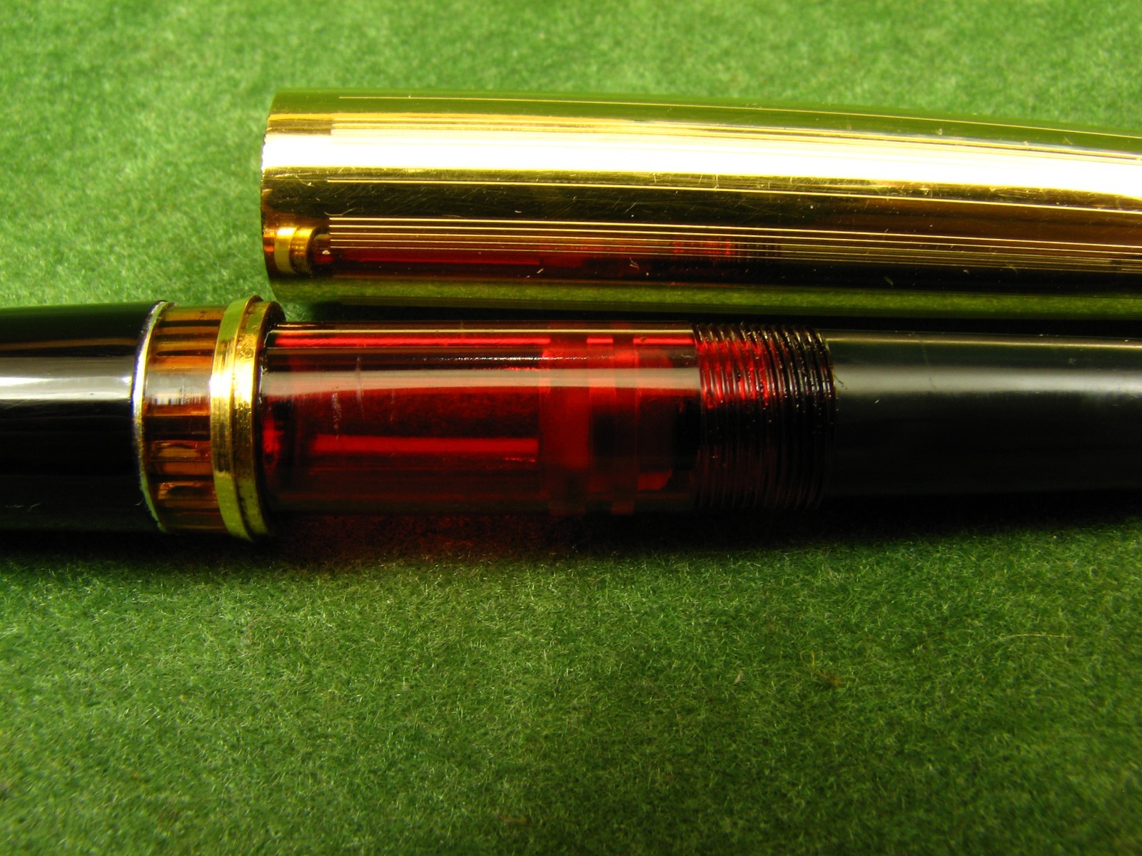Vintage SOYUZ Goldplated Fountain Pen 14K Gold Nib USSR 1970s NOS