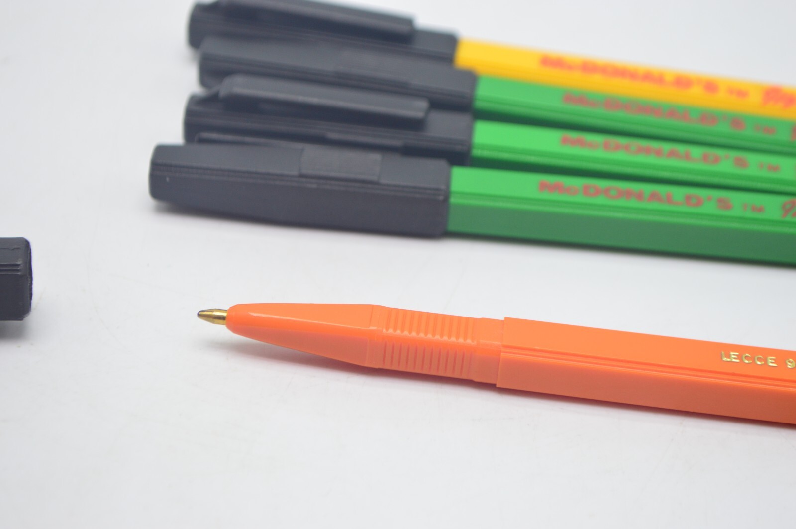 Lot of Five (5) Vintage McDonalds Pens Made in Italy Unknown If Ink Still Works