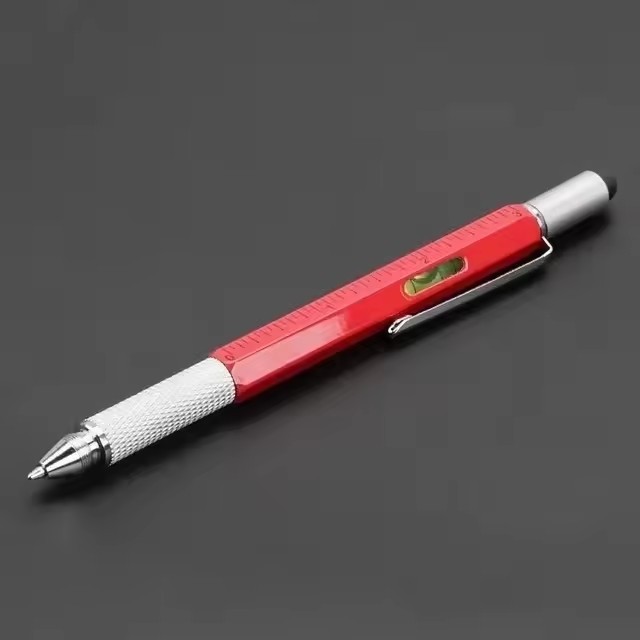 7-in-1 Multifunctional Multi-Tool Pen with Screwdriver, Ruler, Level, Stylus & B