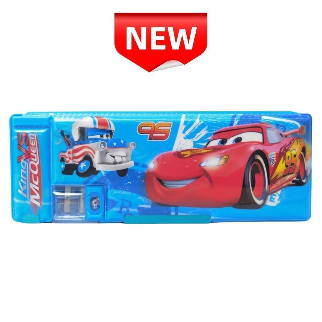 Cars pencil case, pen case, open on both sides, 23 x 8.8 x 3 cm, McQueen #b391d8