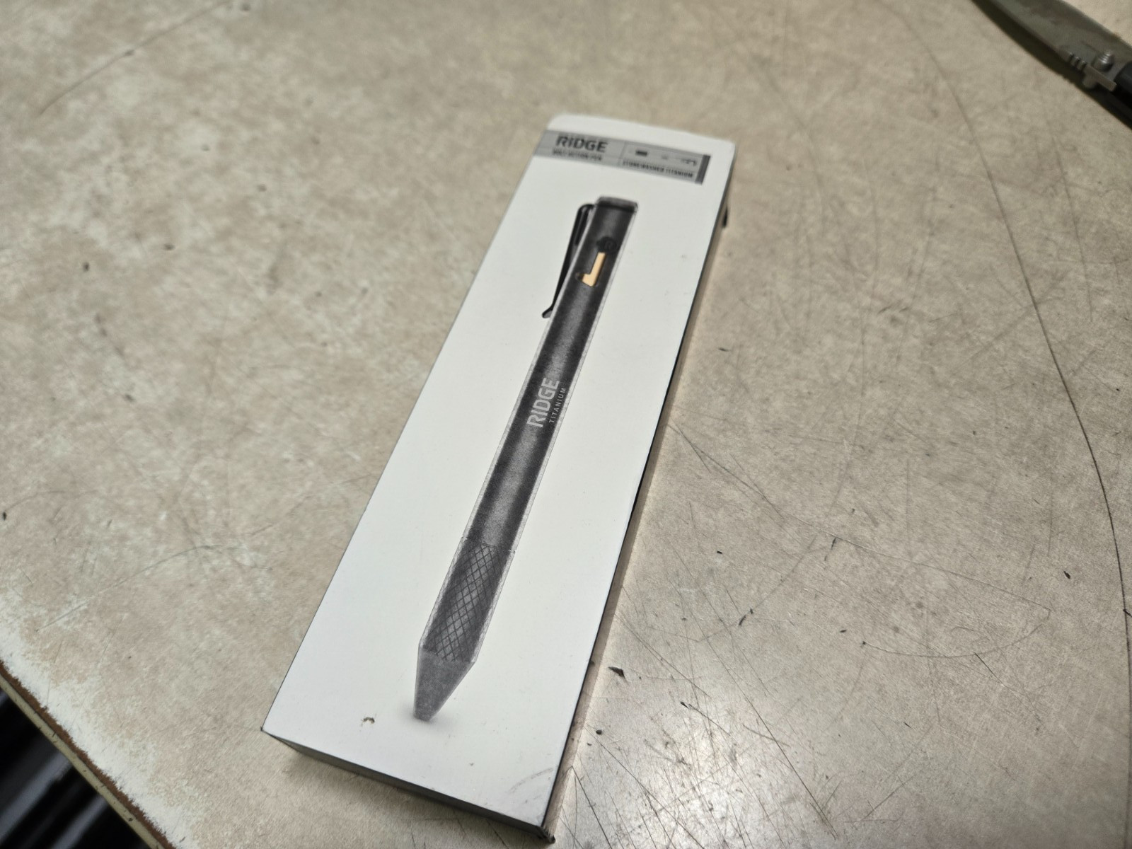 Ridge Bolt Action Pen Stonewashed Titanium Still factory sealed!