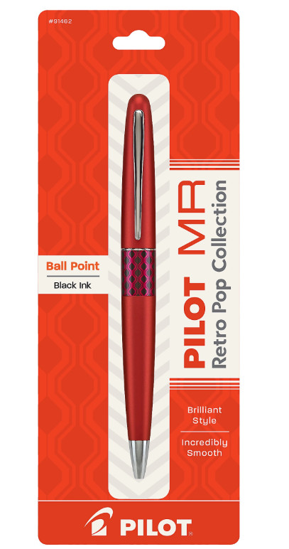 New Pilot MR Retro Pop Collection Premium Ballpoint Pen Medium Point 1.0 mm Red