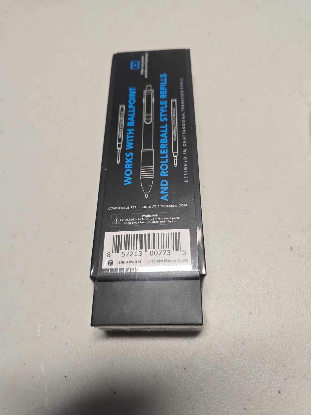 BIGIDESIGN Dual Side Click Pen – Zirconium NEW SEALED