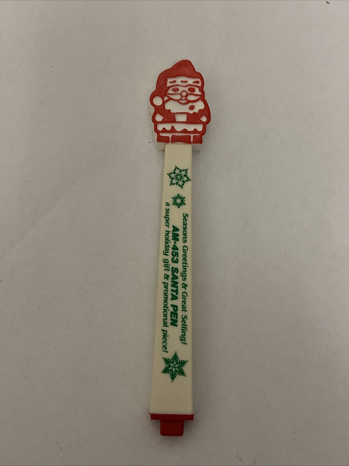 Vintage Santa Promo Pen Season’s Greetings AM-453 DRIED INK