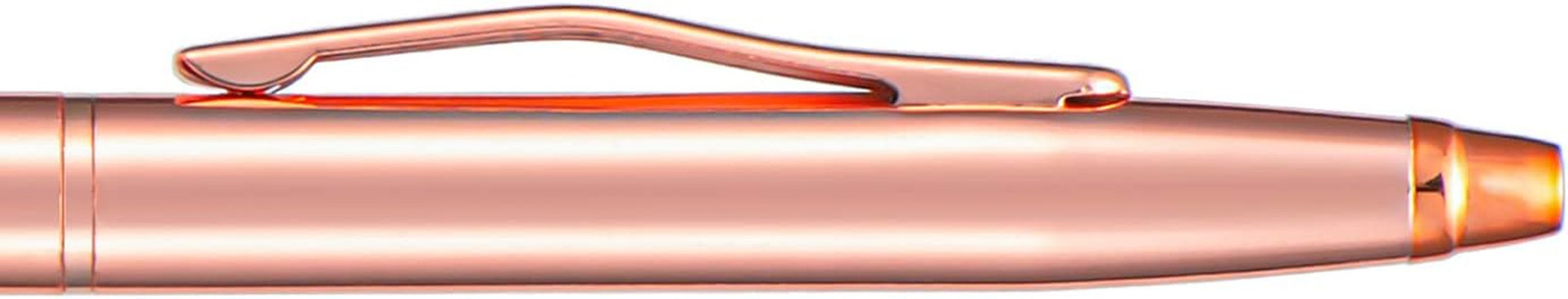 6 Pieces Rose Gold Slim Metal Ballpoint Pen, 1Mm Medium Point Black Ink