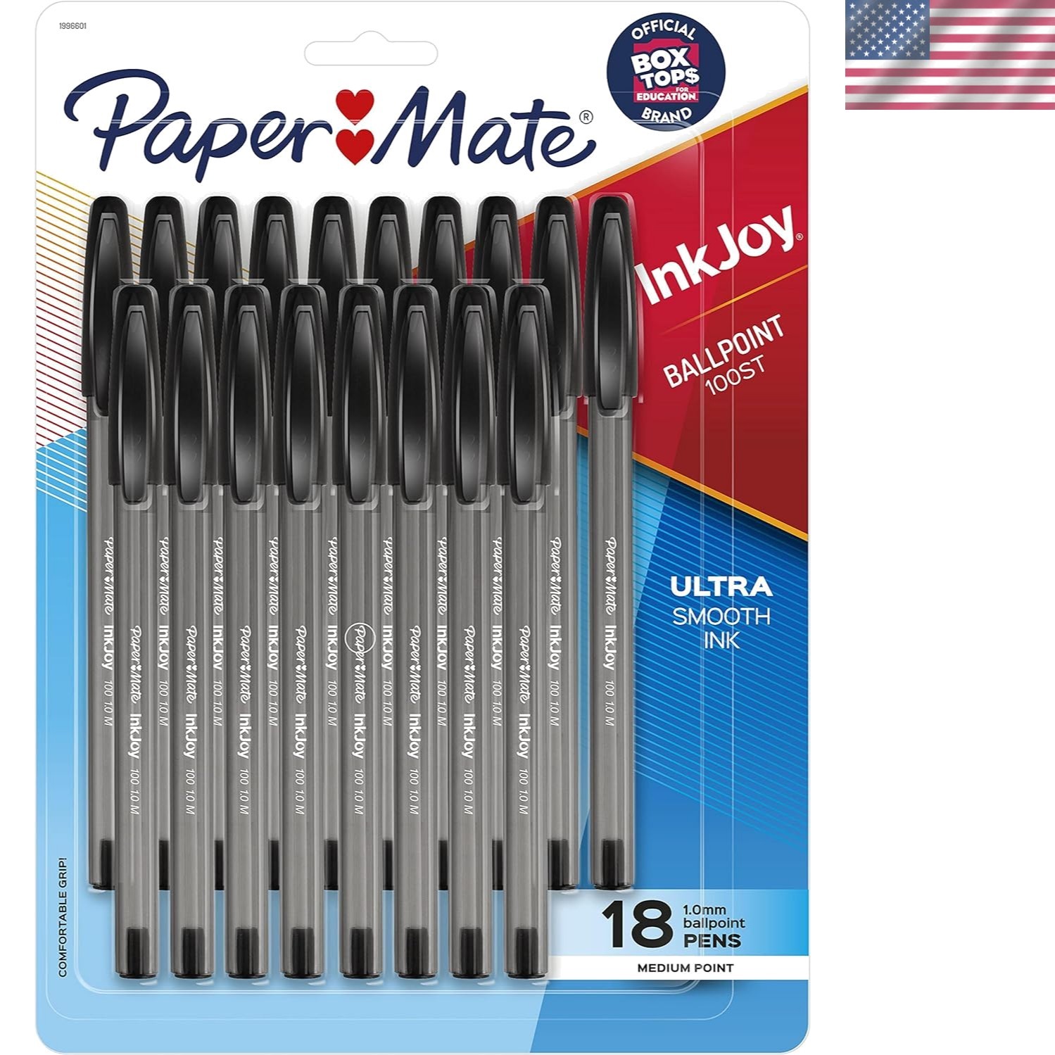 Smooth and Fluid InkJoy 100ST Black Pens – 18 Count, Perfect for All Writing