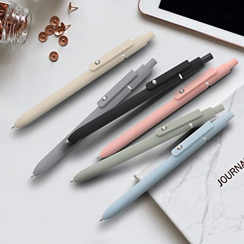 12 Pack Cute Gel Pens, Retractable Quick Dry Gel Ink Pen, Fine Point 0.5mm