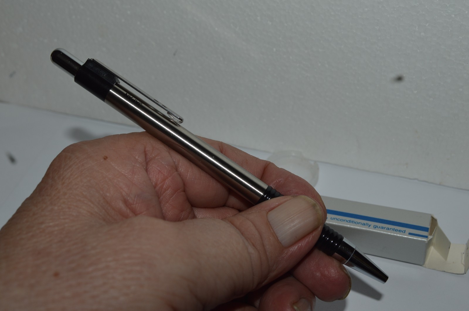 Paper Mate DYNAGRIP Ball Pen St Steel ELLIOT SALES Promo Made In Japan MOC 90’s