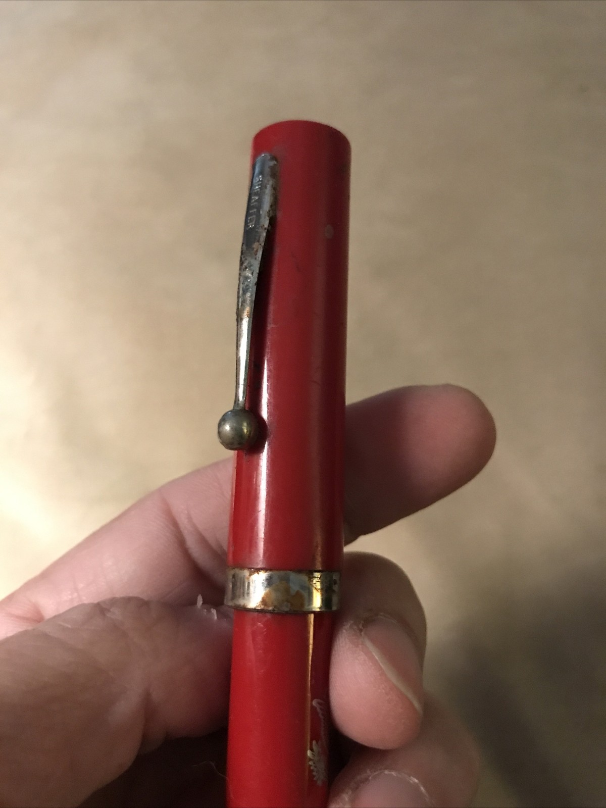 Ballpoint Pen, United States Senate, No Ink, Vintage, Red, Crack, W/insignia