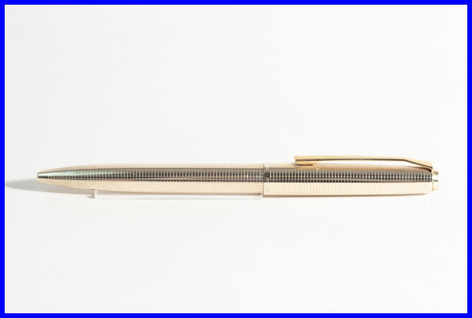 1971s PELIKAN 60 Ballpoint Pen Cross Hatch Design ROLLED GOLD