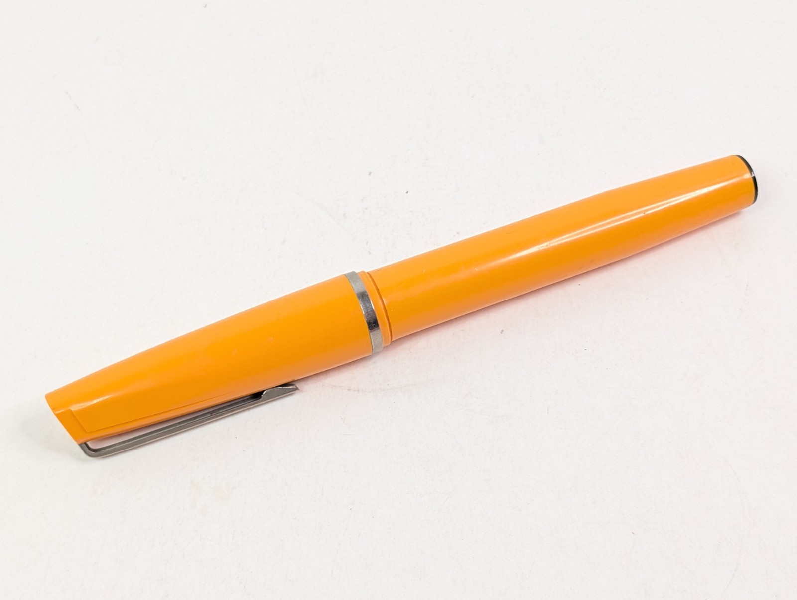 Large Oversized Jumbo 9″ Orange Ball Point Pen Novelty Gag Office Italy Vintage