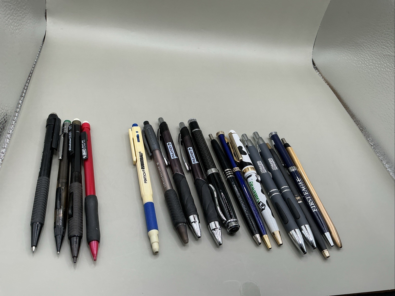 Vintage & Modern 18pc Mix Of Writing Instruments Mechanical Pencils, Lead & Pens